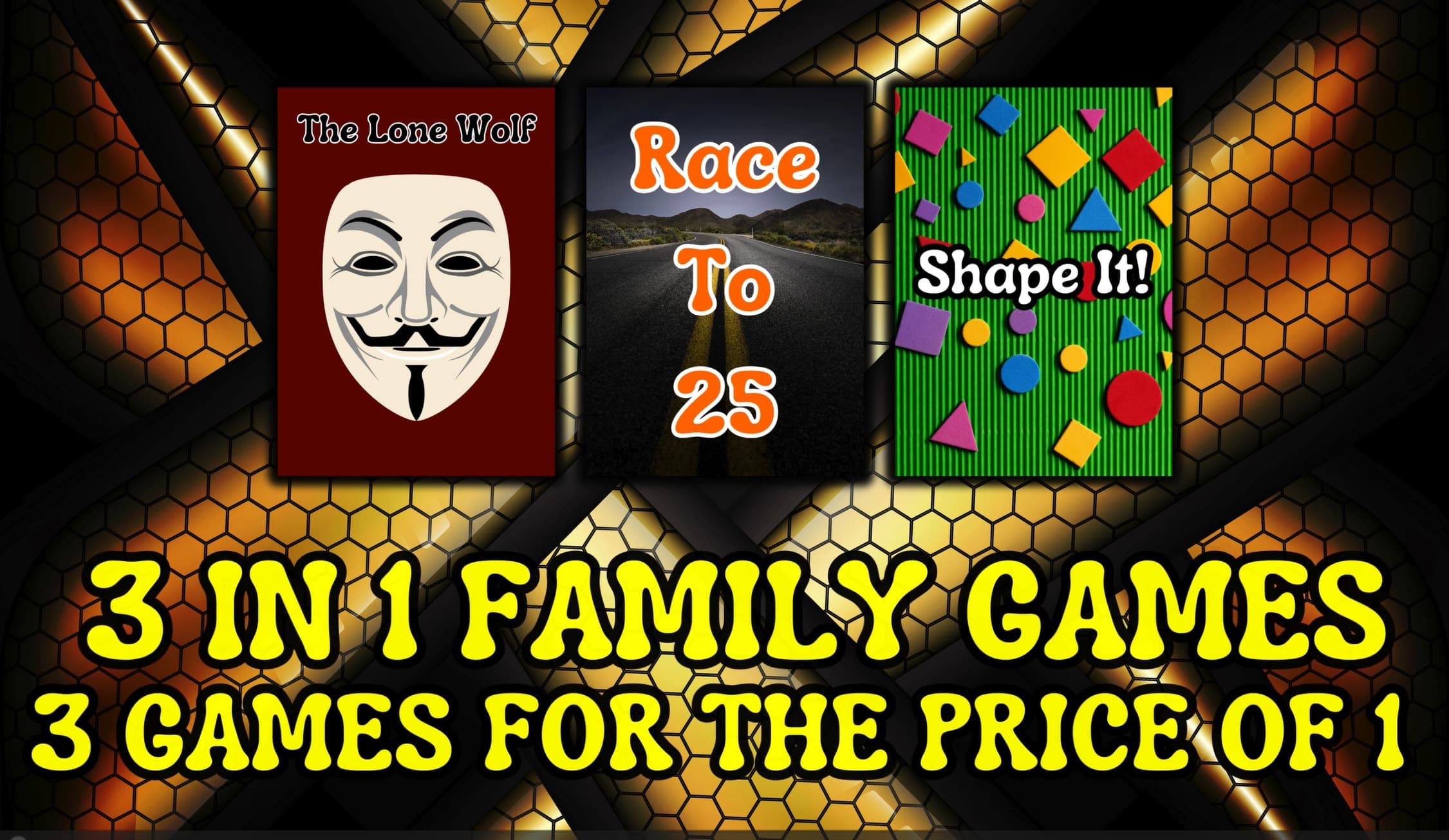 3-in-1 Family Games Vol. 2 Review: Race to 25, Shape It, and Lone Wolf